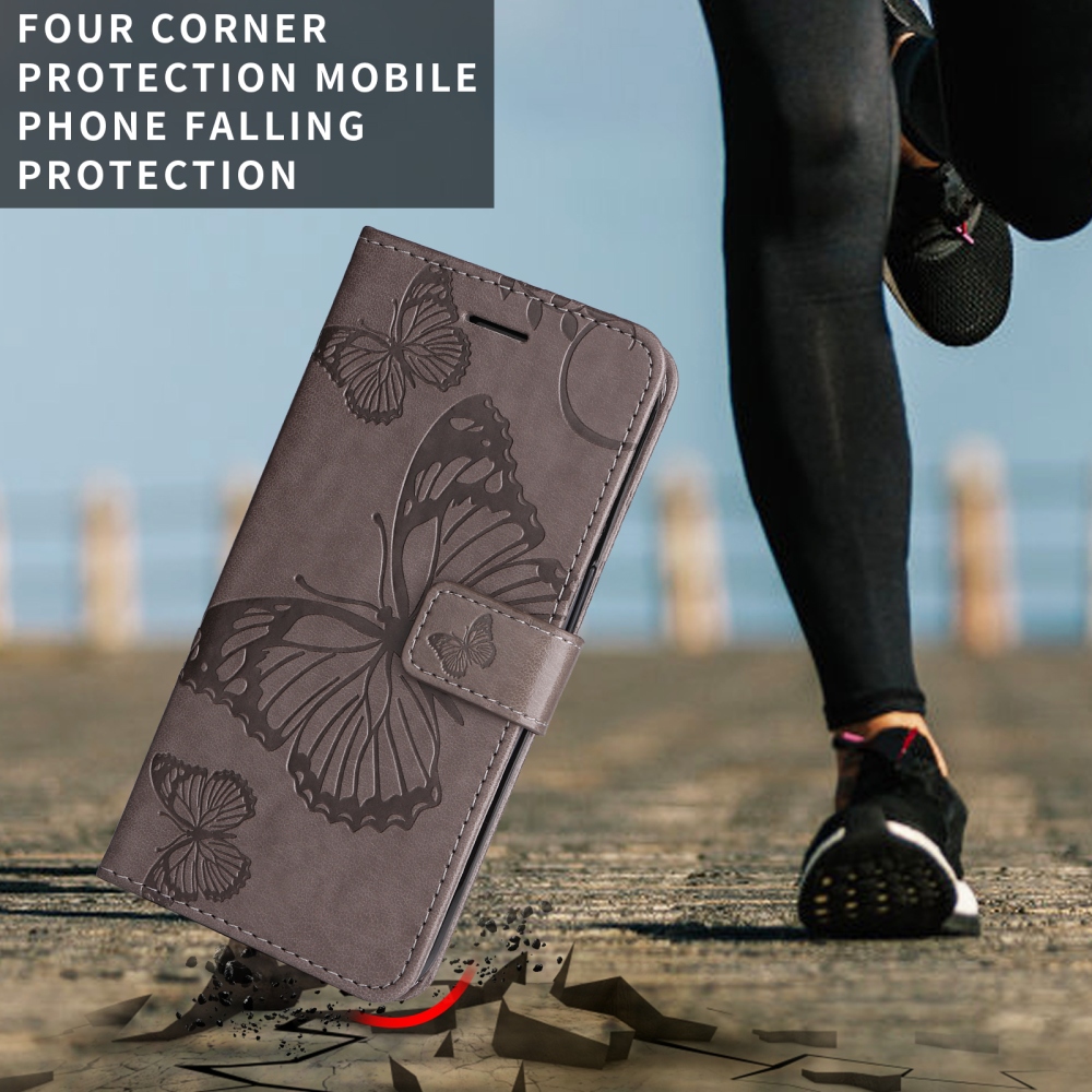 Big Butterfly knižkové puzdro na OnePlus 15 5G - šedé