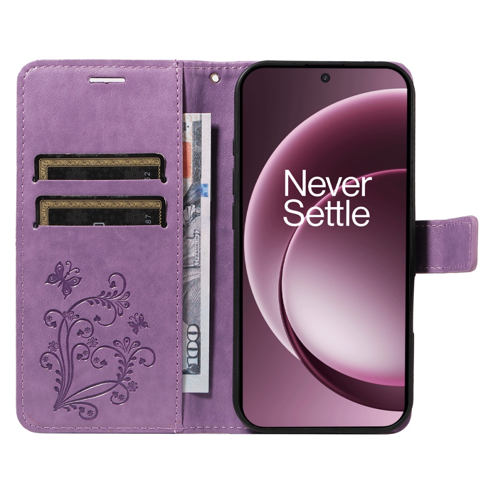 Big Butterfly knižkové puzdro na OnePlus 15 5G - svetlofialové