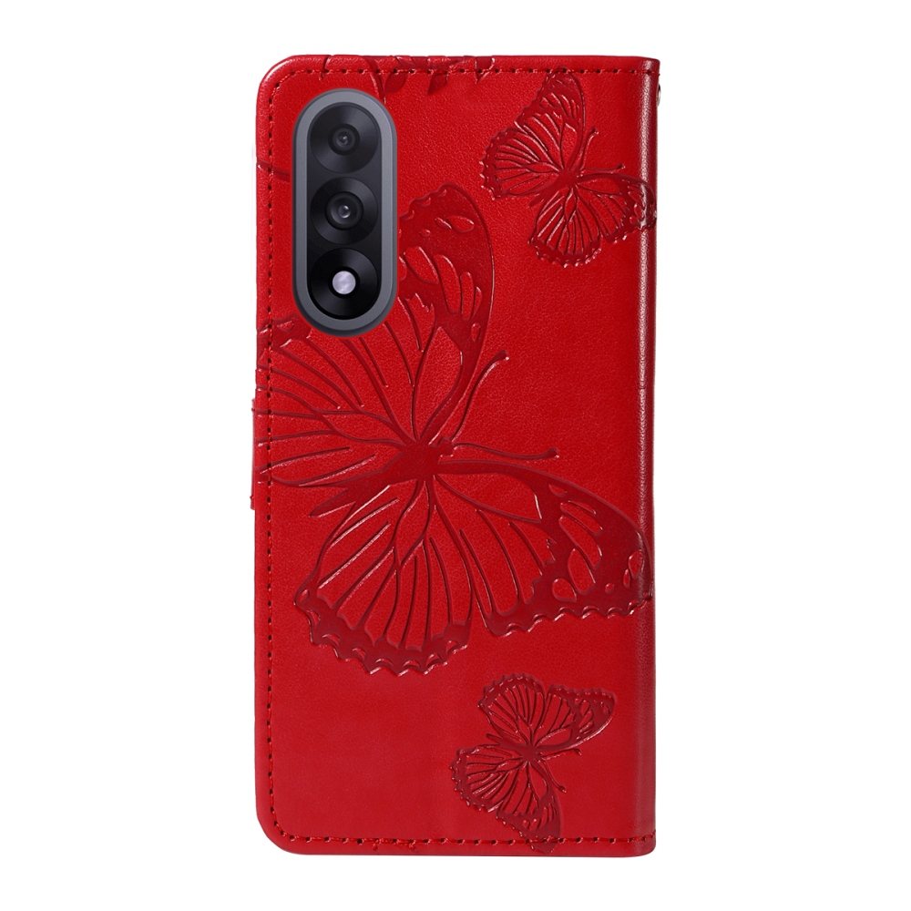 Big Butterfly knižkové púzdro na OnePlus Nord 5 5G - červené