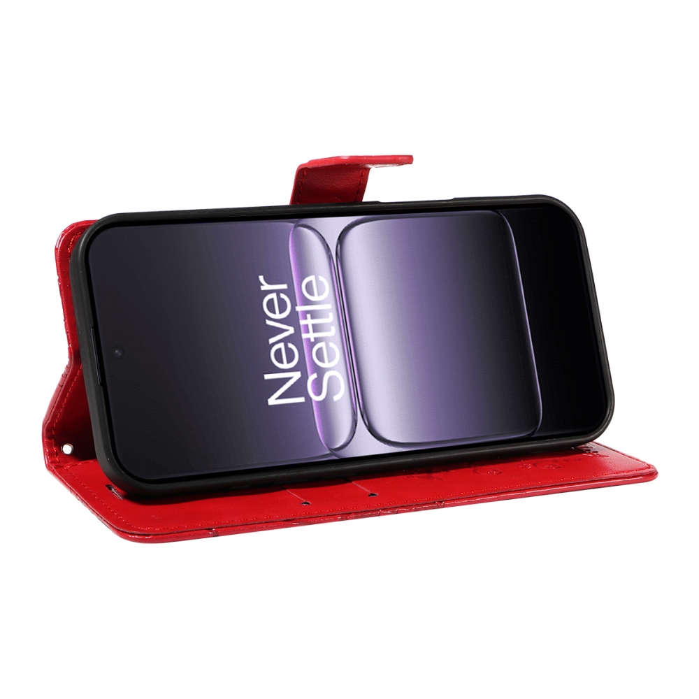 Big Butterfly knižkové púzdro na OnePlus Nord 5 5G - červené