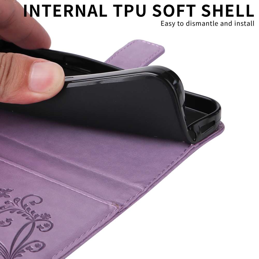 Big Butterfly knižkové puzdro na OnePlus Nord 5 5G - fialové