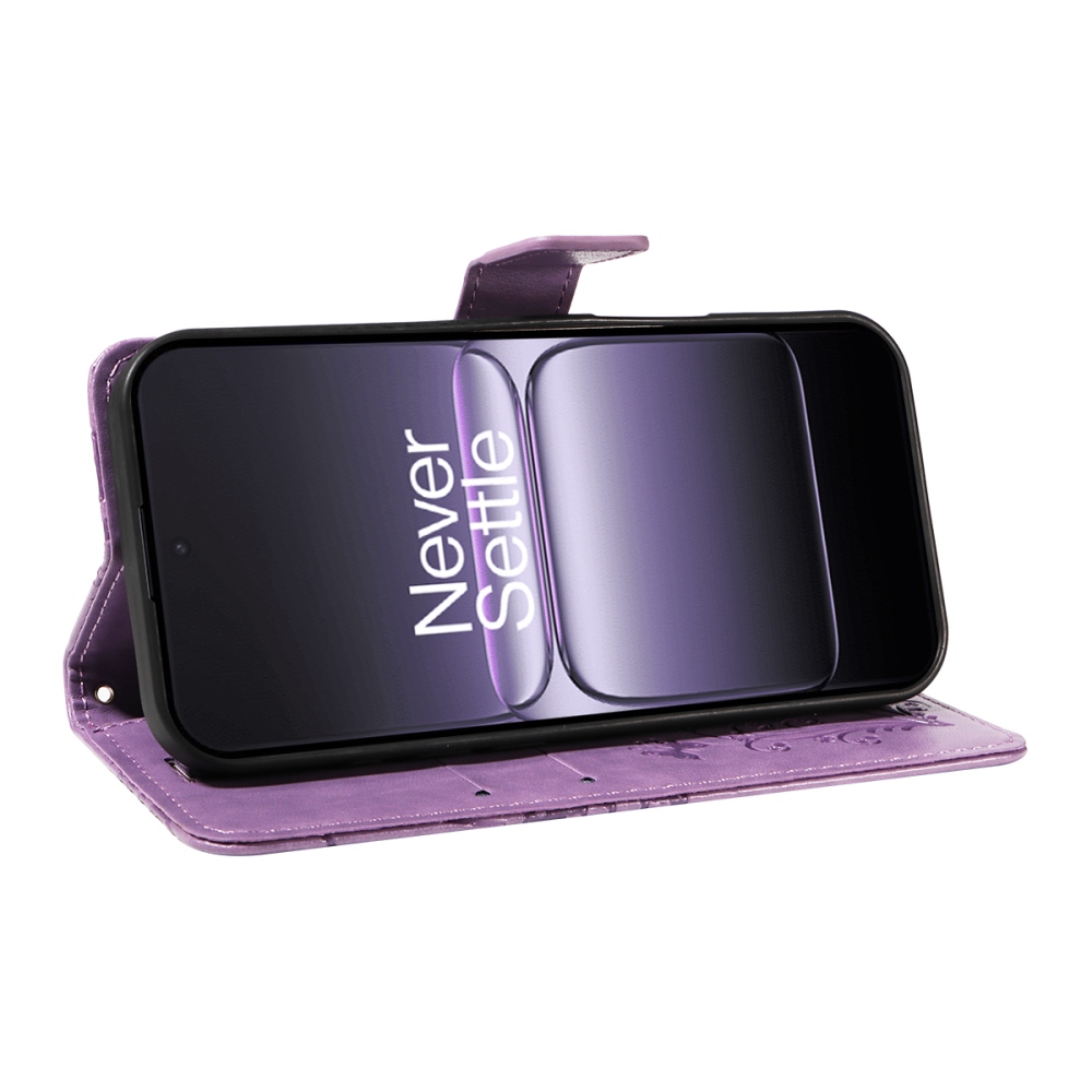 Big Butterfly knižkové puzdro na OnePlus Nord 5 5G - fialové