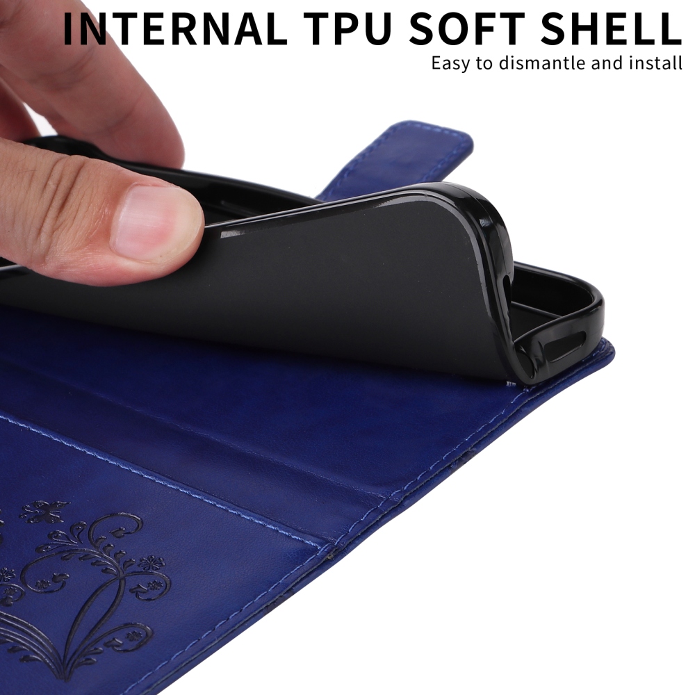 Big Butterfly knižkové púzdro na OnePlus Nord 5 5G - modré