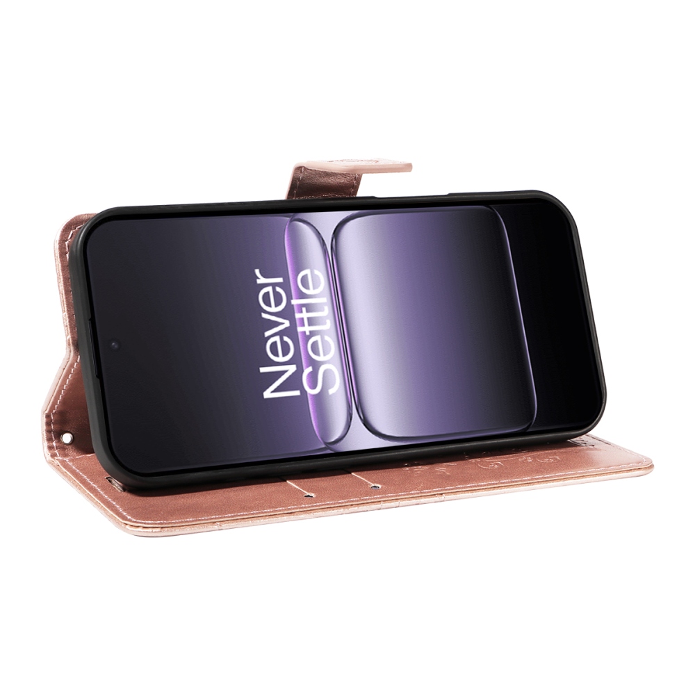 Big Butterfly knižkové púzdro na OnePlus Nord 5 5G - ružovozlaté