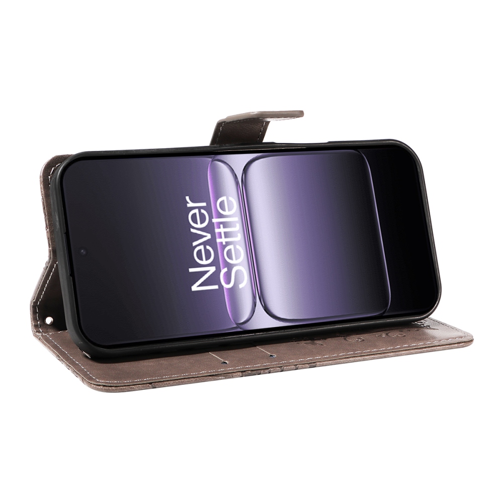 Big Butterfly knižkové puzdro na OnePlus Nord 5 5G - šedé