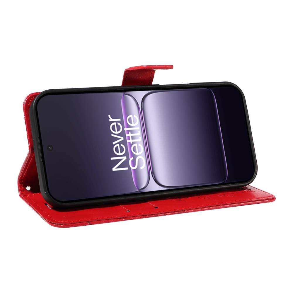 Big Butterfly knižkové púzdro na OnePlus Nord CE5 5G - červené