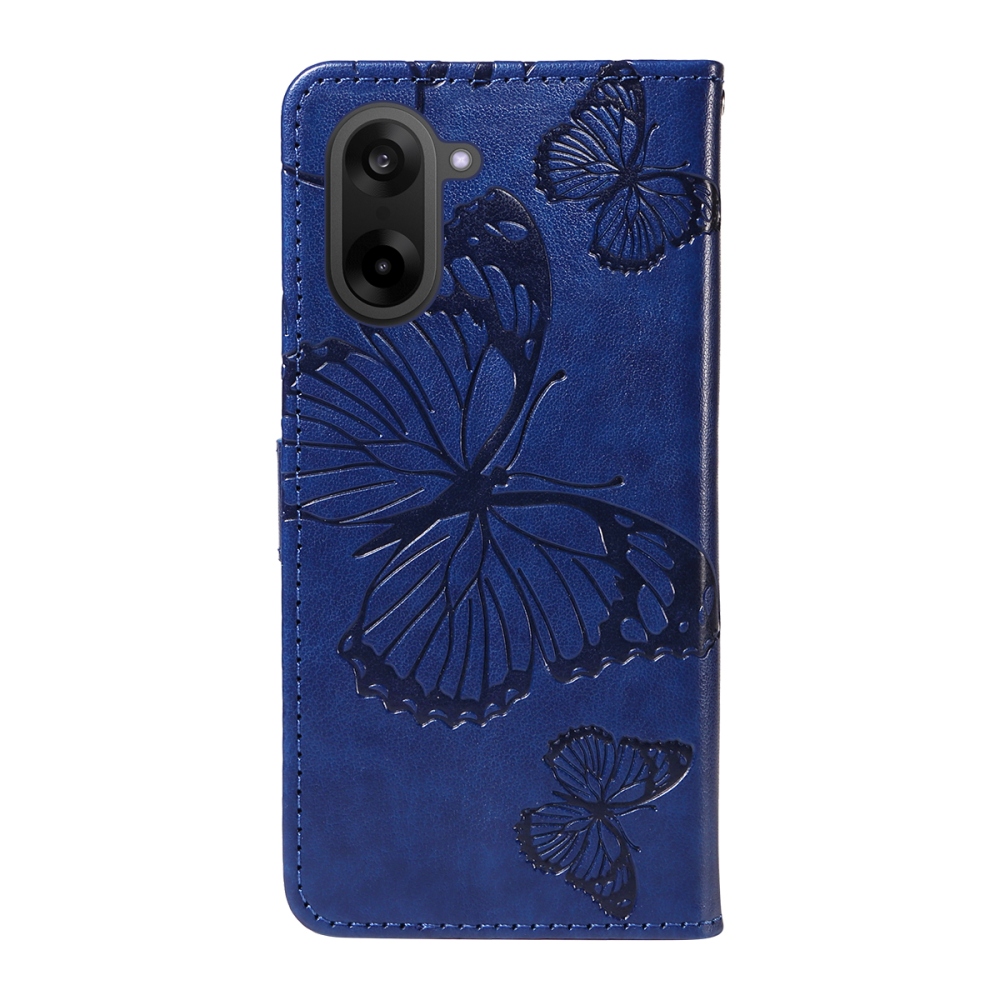 Big Butterfly knižkové púzdro na OnePlus Nord CE5 5G - modré