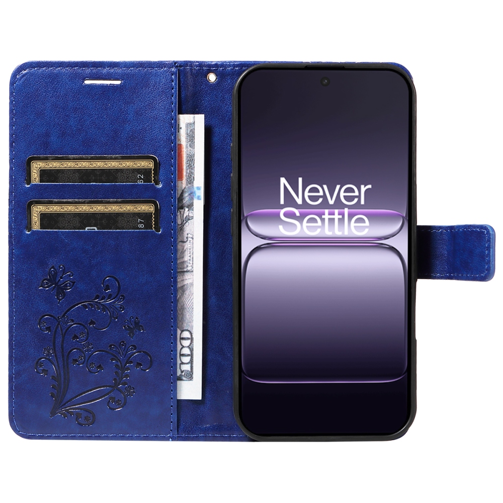 Big Butterfly knižkové púzdro na OnePlus Nord CE5 5G - modré