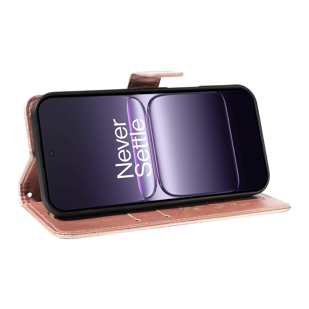 Big Butterfly knižkové púzdro na OnePlus Nord CE5 5G - ružovozlaté