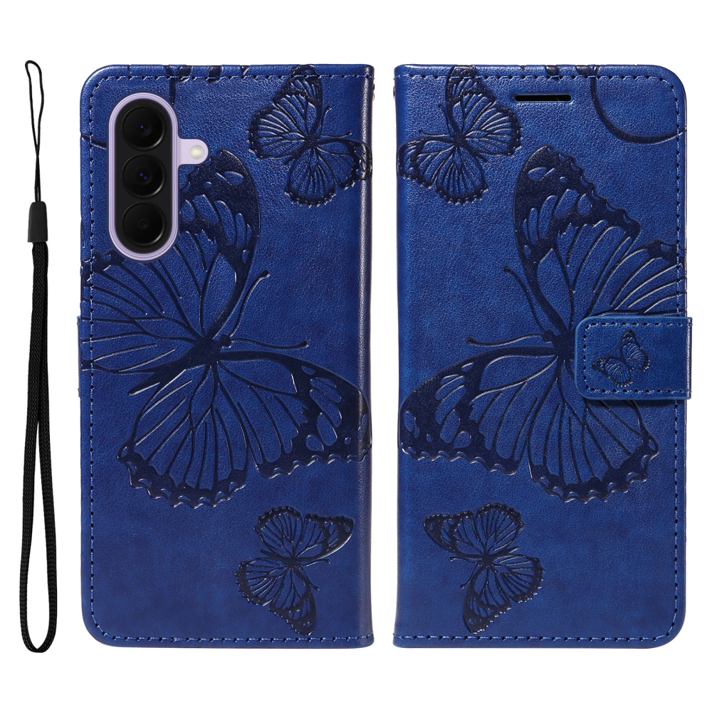 Big Butterfly knižkové púzdro na Samsung Galaxy A27 - modré