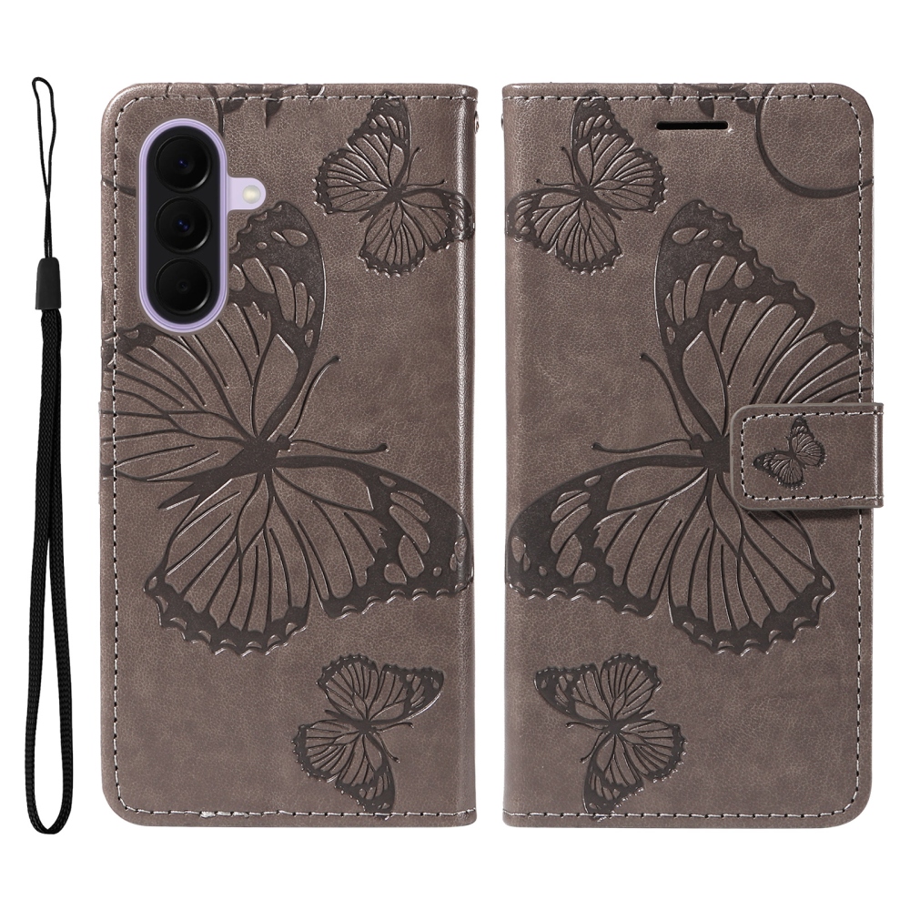 Big Butterfly knižkové púzdro na Samsung Galaxy A27 - šedé