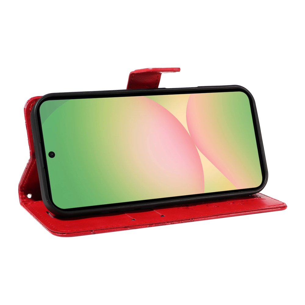 Big Butterfly knižkové púzdro na Samsung Galaxy A57 5G - červené