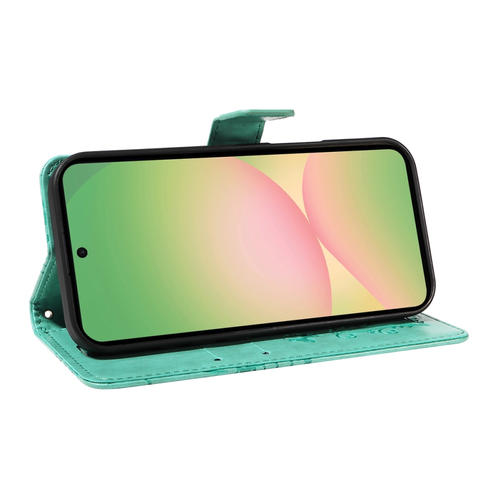 Big Butterfly knižkové púzdro na Samsung Galaxy A57 5G - modrozelené