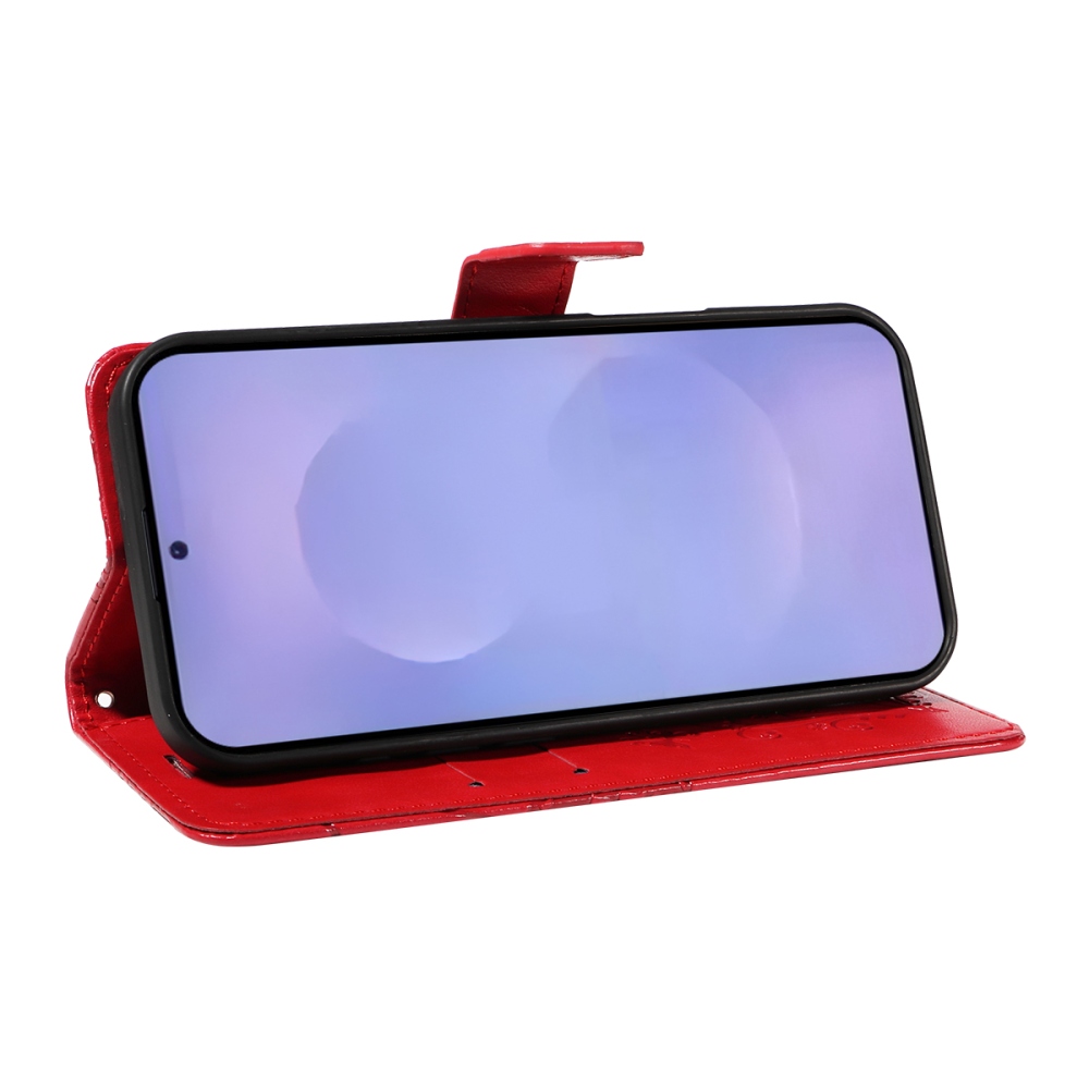 Big Butterfly knižkové púzdro na Samsung Galaxy S26+ - červené