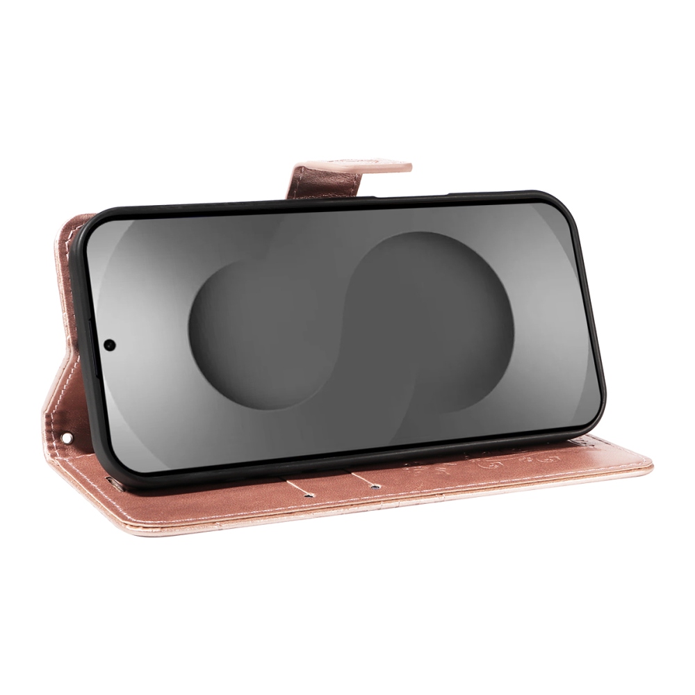 Big Butterfly knižkové púzdro na Samsung Galaxy S26 Ultra - ružovozlaté