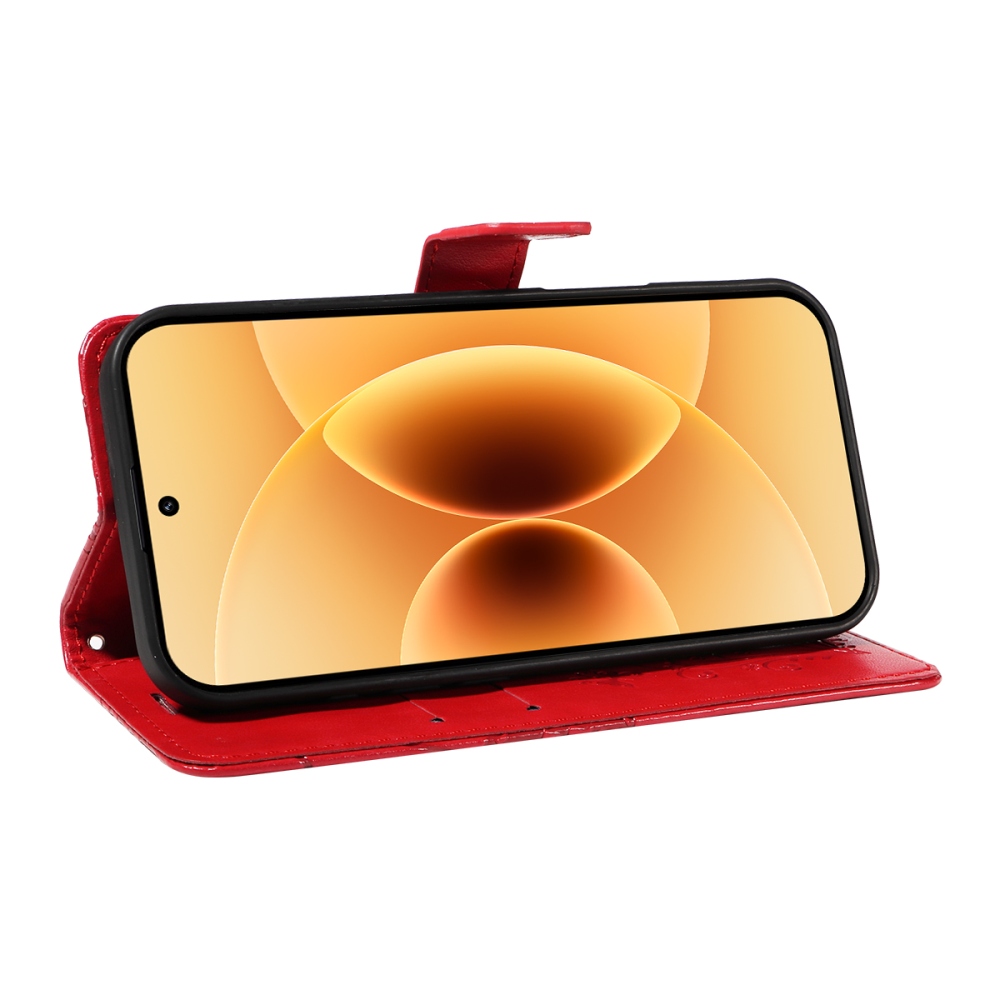 Big Butterfly knižkové puzdro na Xiaomi 17 - červené