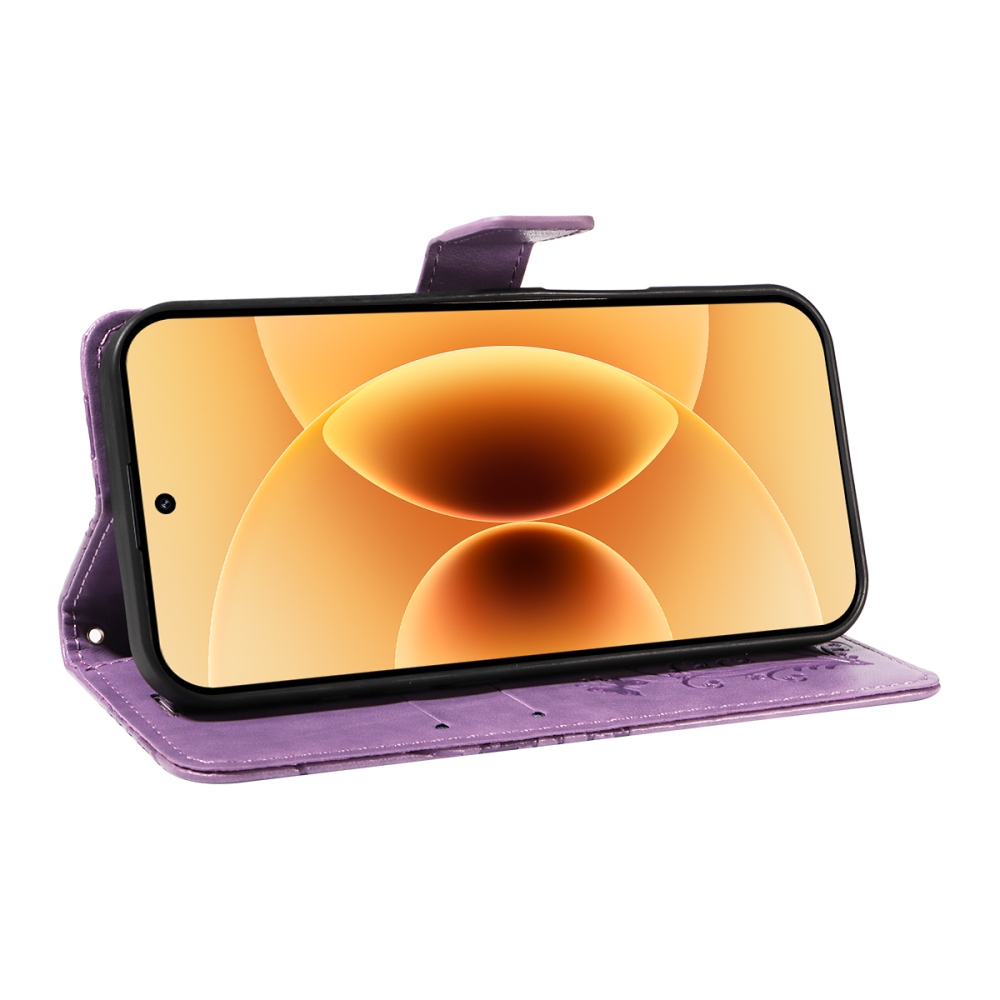 Big Butterfly knižkové puzdro na Xiaomi 17 - fialové