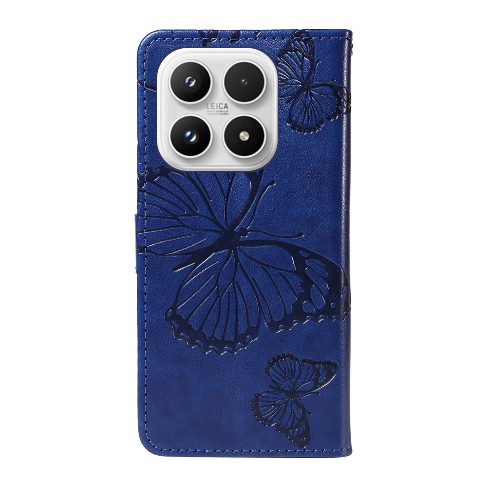 Big Butterfly knižkové púzdro na Xiaomi 17 - modré