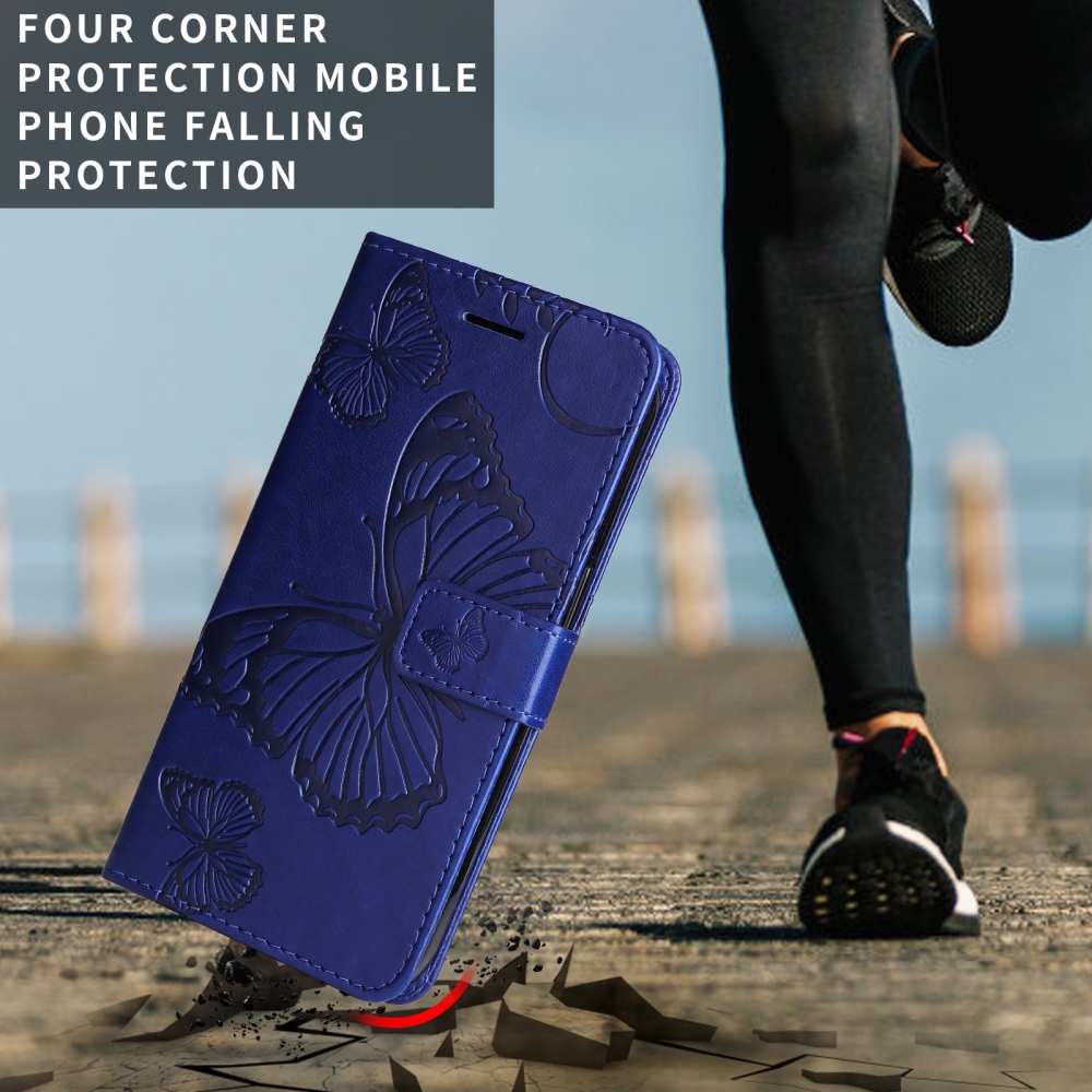 Big Butterfly knižkové púzdro na Xiaomi 17 - modré