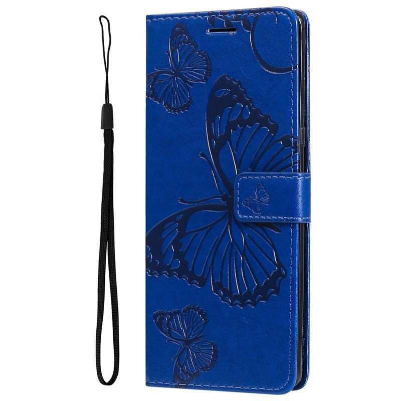 Big Butterfly knižkové púzdro na Xiaomi Redmi 10A - modré