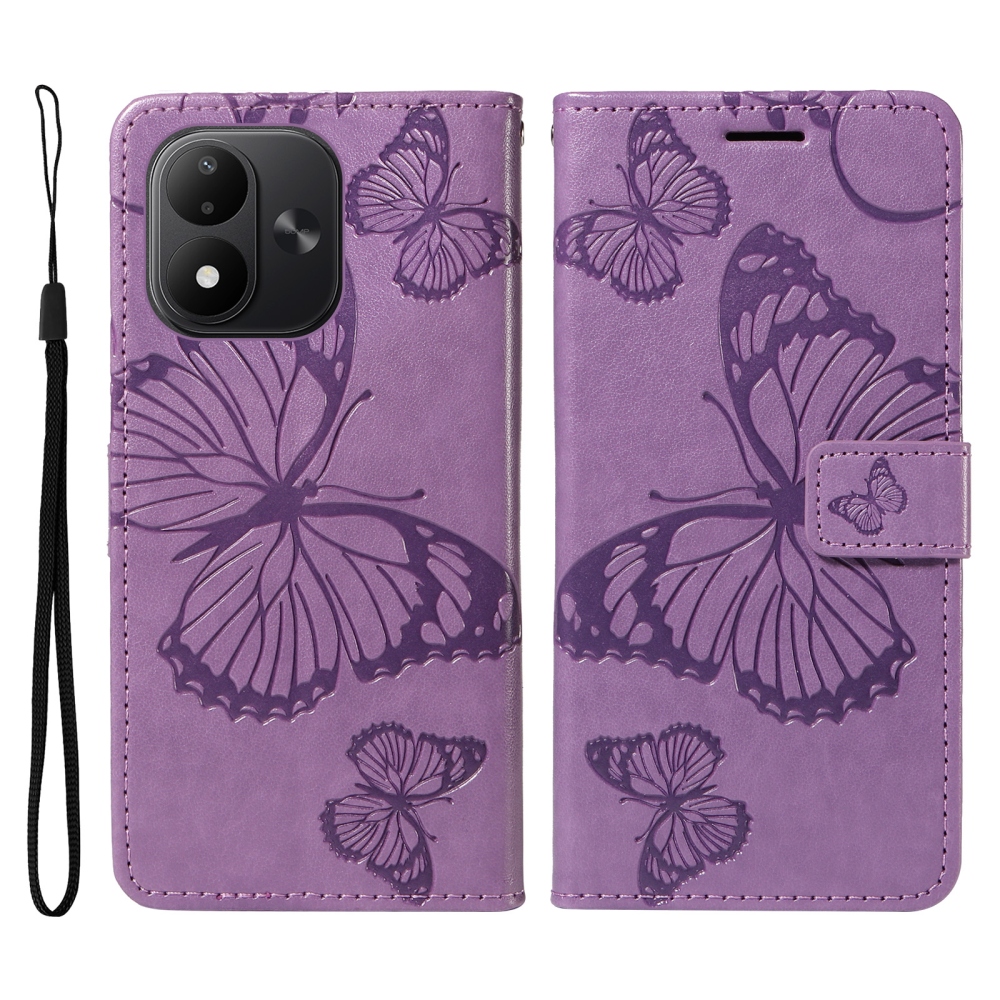 Big Butterfly knižkové púzdro na Xiaomi Redmi Note 17 4G/5G - fialové