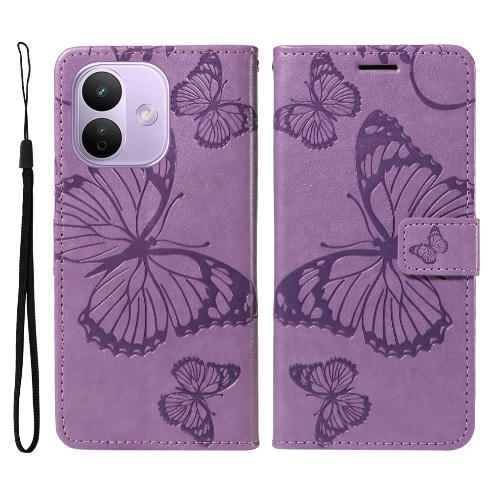 Big Butterfly knižkové púzdro na Xiaomi Redmi Note 17 Pro 5G - fialové