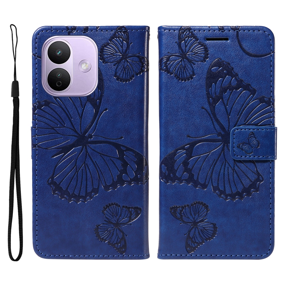 Big Butterfly knižkové púzdro na Xiaomi Redmi Note 17 Pro 5G - modré