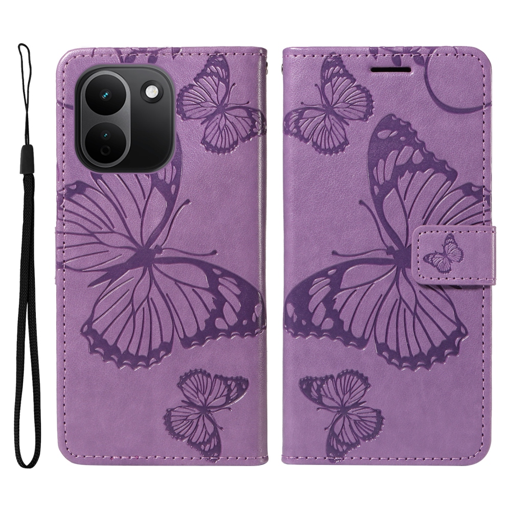 Big Butterfly knižkové púzdro na Xiaomi Redmi Note 17 Pro Max 5G - fialové