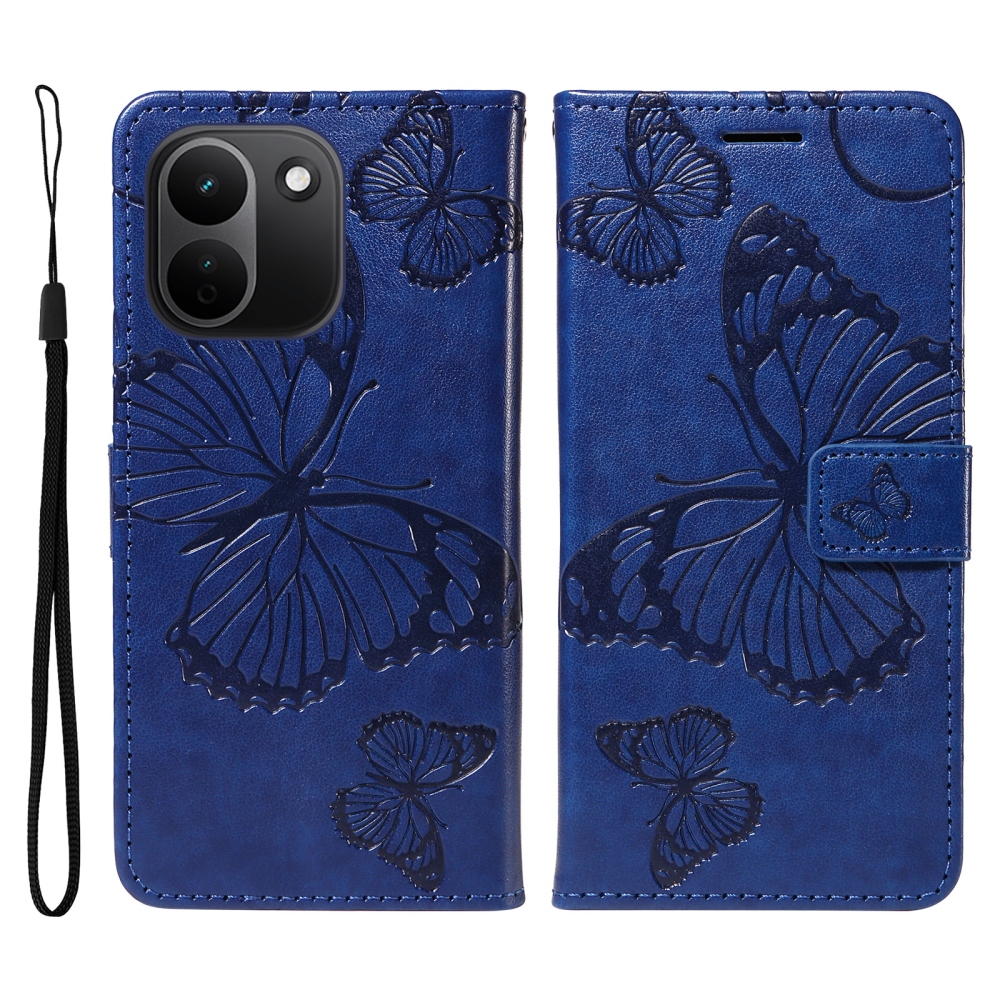Big Butterfly knižkové púzdro na Xiaomi Redmi Note 17 Pro Max 5G - modré