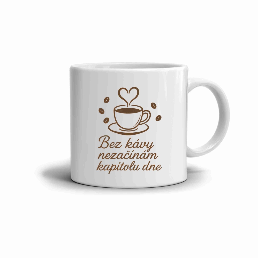 Biely keramický hrnček 330ml s obrázkom - bez kávy