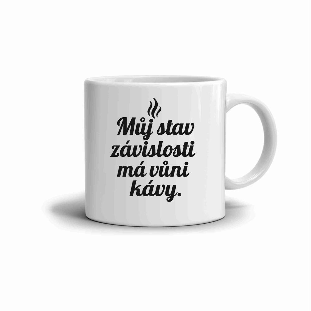 Biely keramický hrnček 330ml s obrázkom - citát kafe 2