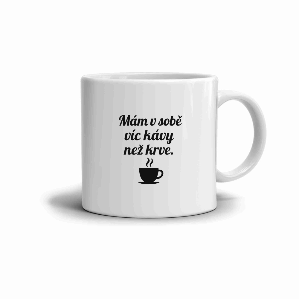 Biely keramický hrnček 330ml s obrázkom - citát kafe 6