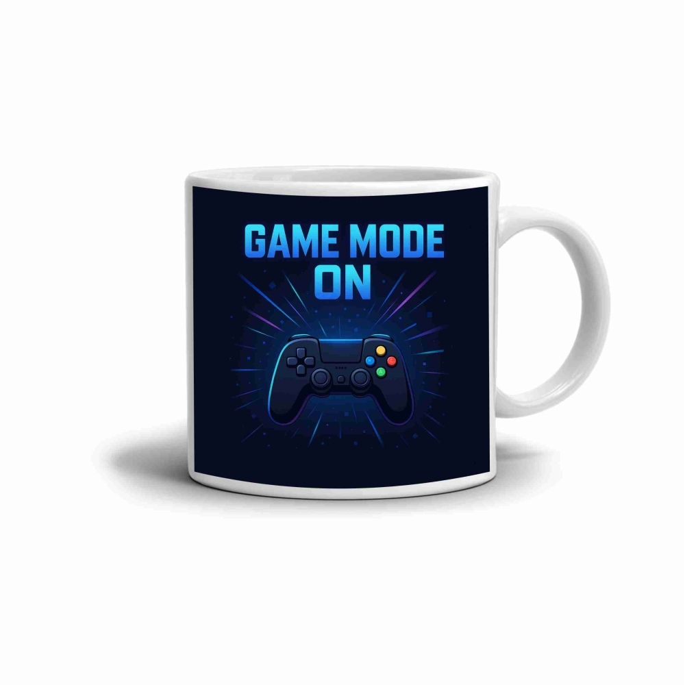 Biely keramický hrnček 330ml s obrázkom - game mode