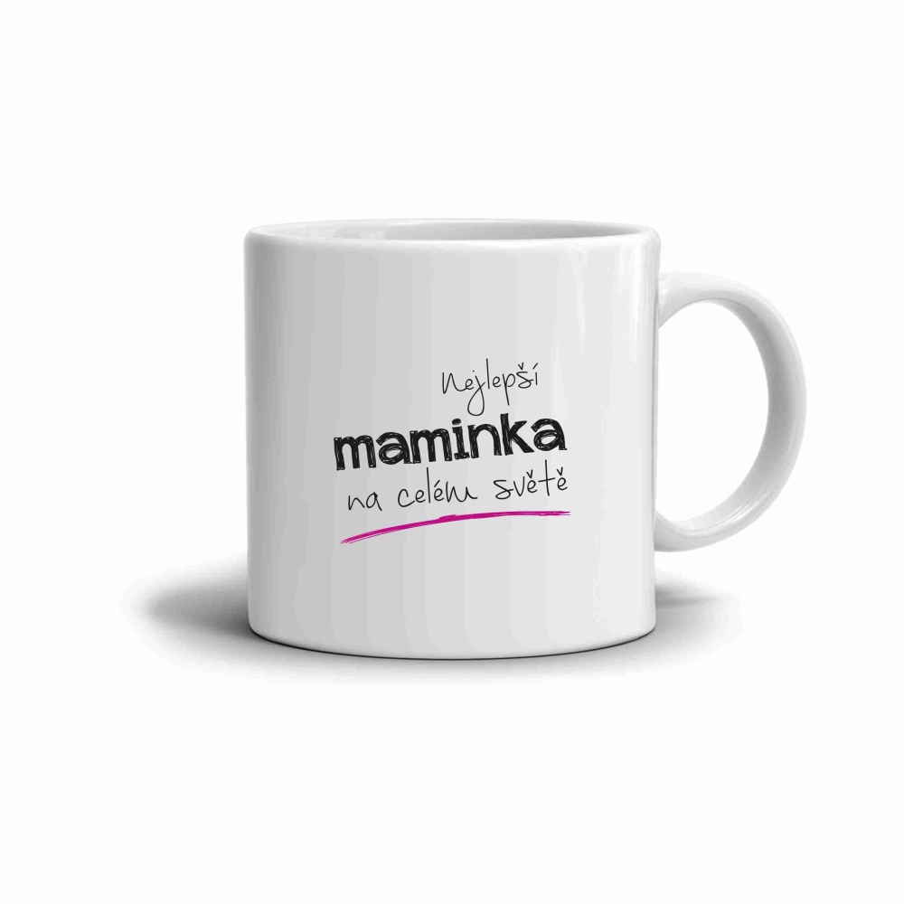 Biely keramický hrnček 330ml s obrázkom - najlepšia mamička 2