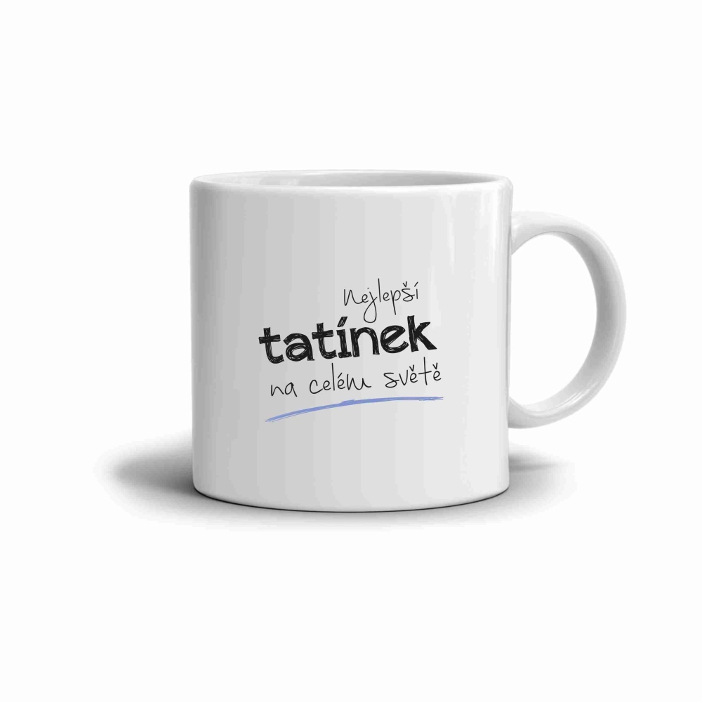 Biely keramický hrnček 330ml s obrázkom - najlepší otecko 2