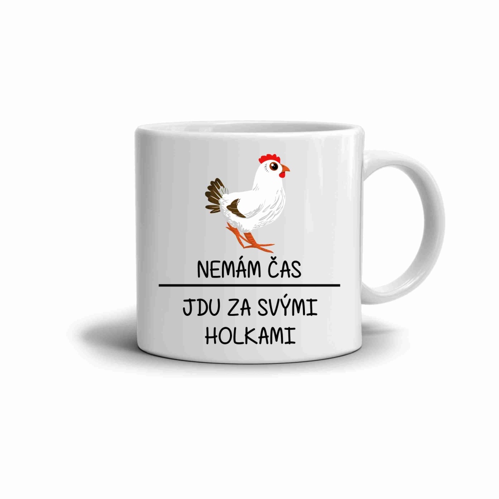 Biely keramický hrnček 330ml s obrázkom - nemám čas