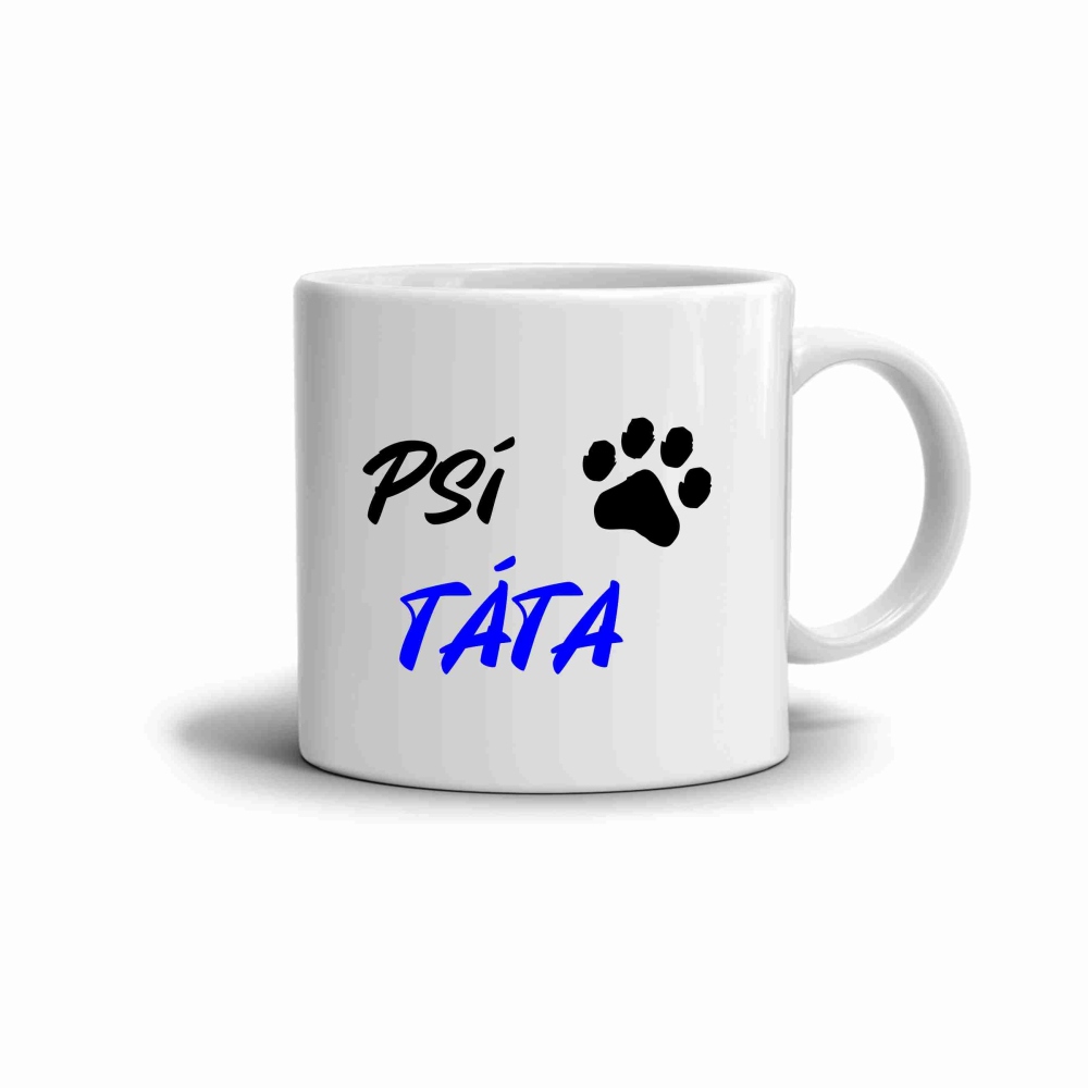 Biely keramický hrnček 330ml s obrázkom - psí otec