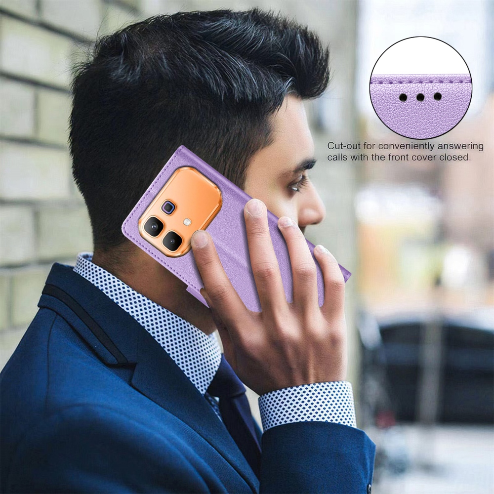 BINFEN knižkové púzdro na Infinix Note 60 5G/Note 60 Pre 5G - fialové