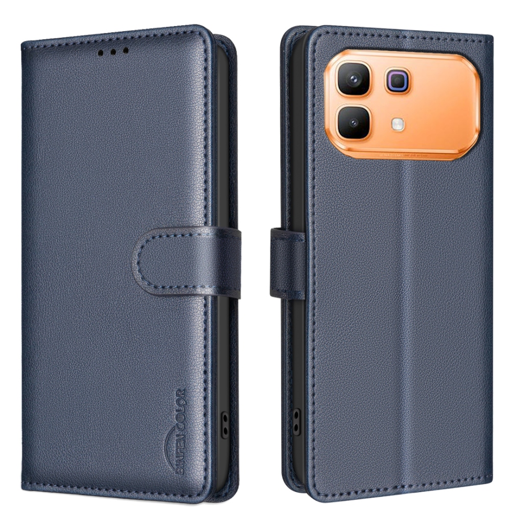 BINFEN knižkové púzdro na Infinix Note 60 5G/Note 60 Pro 5G - modré