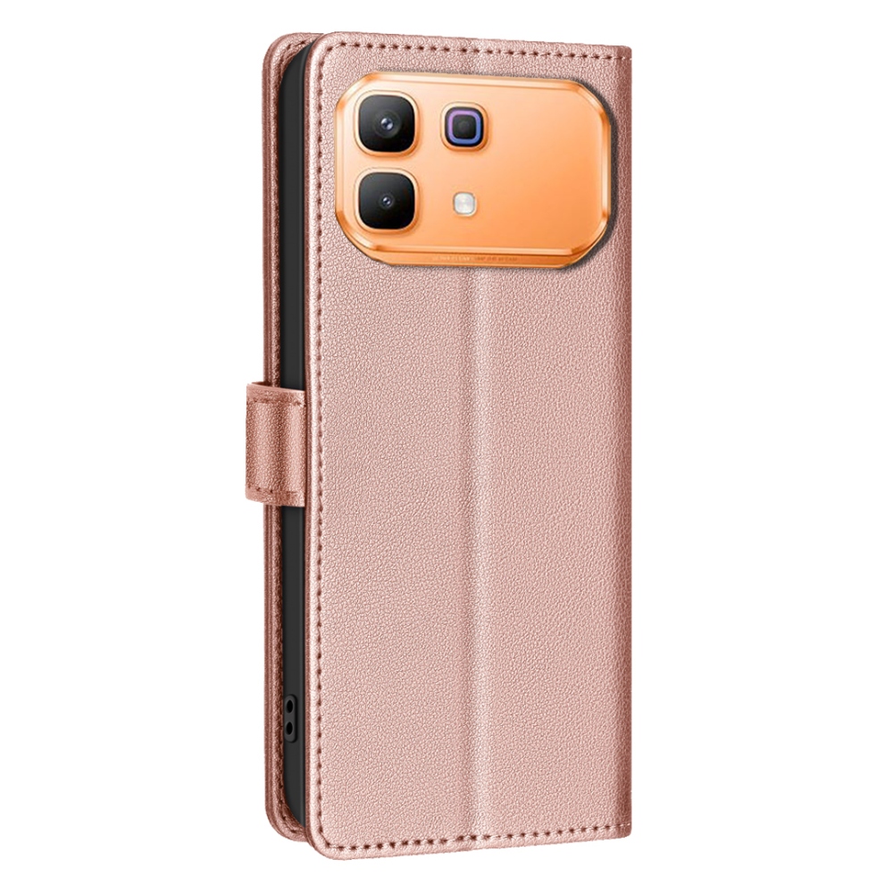 BINFEN knižkové púzdro na Infinix Note 60 5G/Note 60 Pro 5G - ružovozlaté