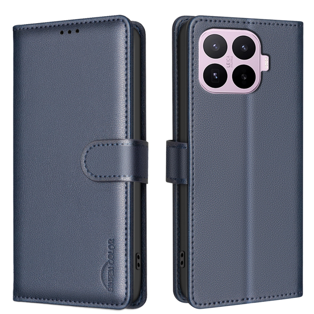 BINFEN knižkové púzdro na Xiaomi 17T Pro - modré