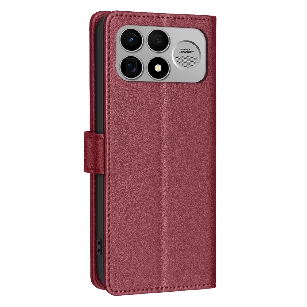 BINFEN knižkové púzdro na Xiaomi Poco F9 Ultra/F8 Ultra 5G - červené