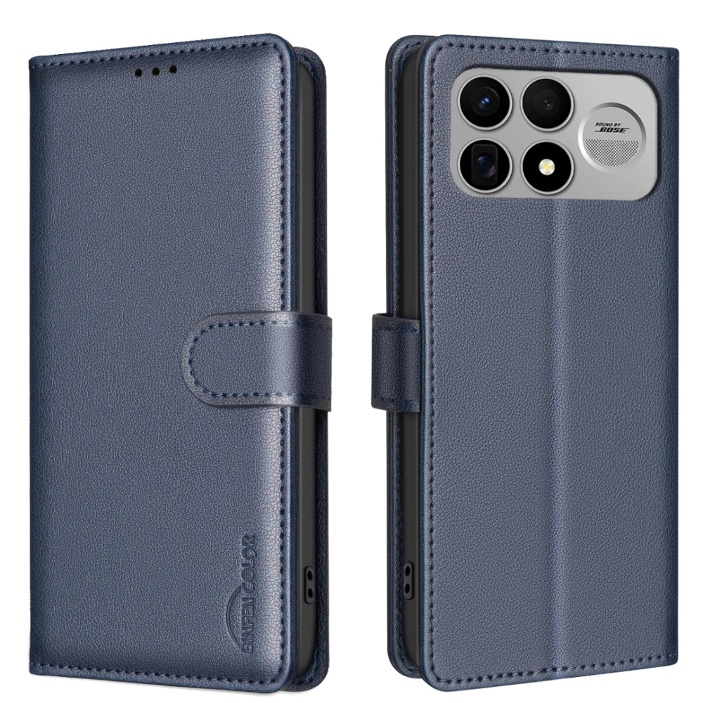 BINFEN knižkové púzdro na Xiaomi Poco F9 Ultra/F8 Ultra 5G - modré