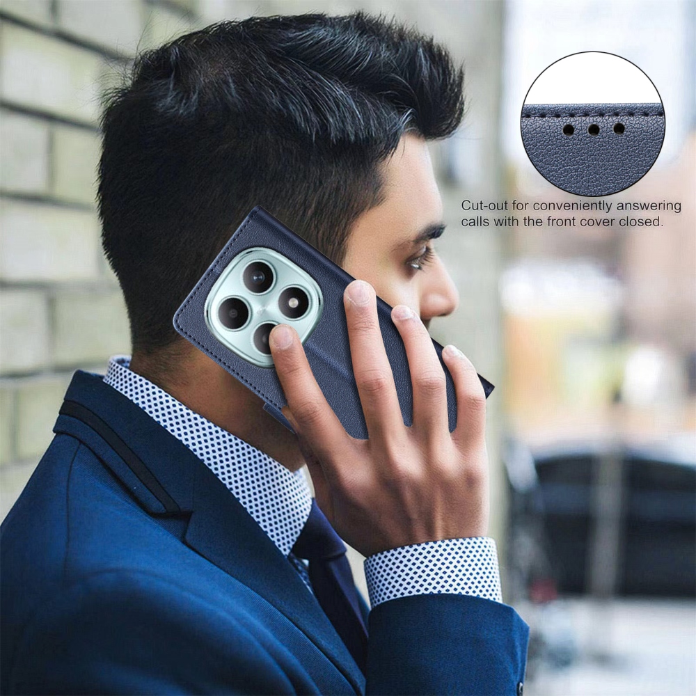 BINFEN knižkové púzdro na Xiaomi Poco M8 5G/Redmi Note 15 5G/Note 15 4G - modré