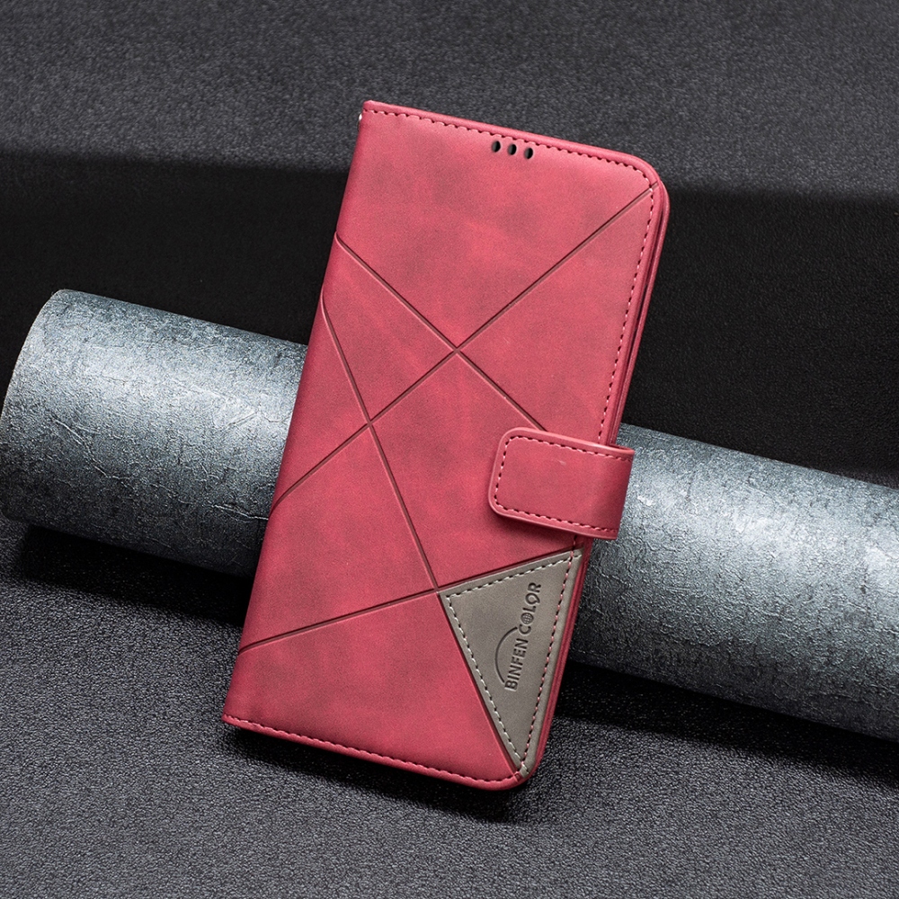 BINFEN knižkové púzdro na Xiaomi Redmi 17 4G/5G - červené