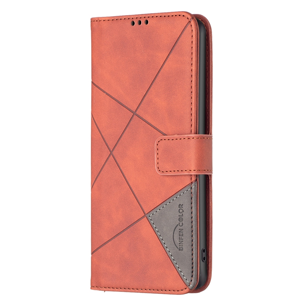 BINFEN knižkové púzdro na Xiaomi Redmi 17 4G/5G - hnedé