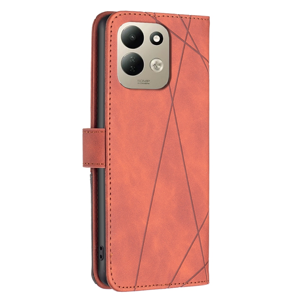 BINFEN knižkové púzdro na Xiaomi Redmi 17 4G/5G - hnedé
