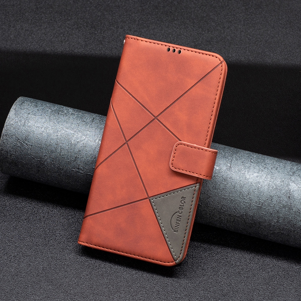BINFEN knižkové púzdro na Xiaomi Redmi 17 4G/5G - hnedé
