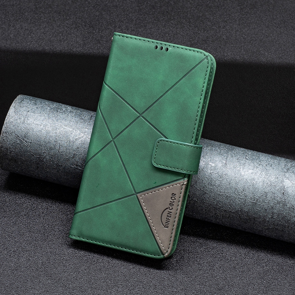 BINFEN knižkové púzdro na Xiaomi Redmi 17 4G/5G - zelené