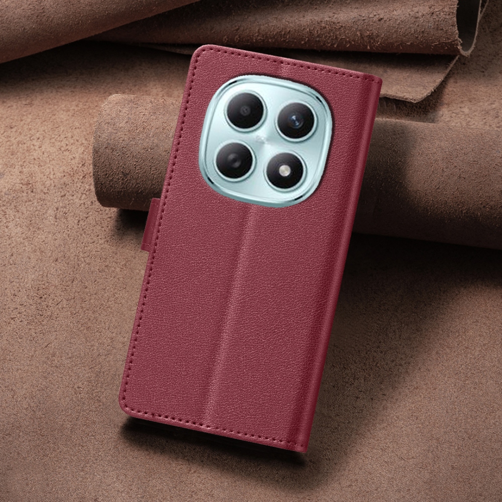 BINFEN knižkové púzdro na Xiaomi Redmi Note 15 Pro 4G - červené